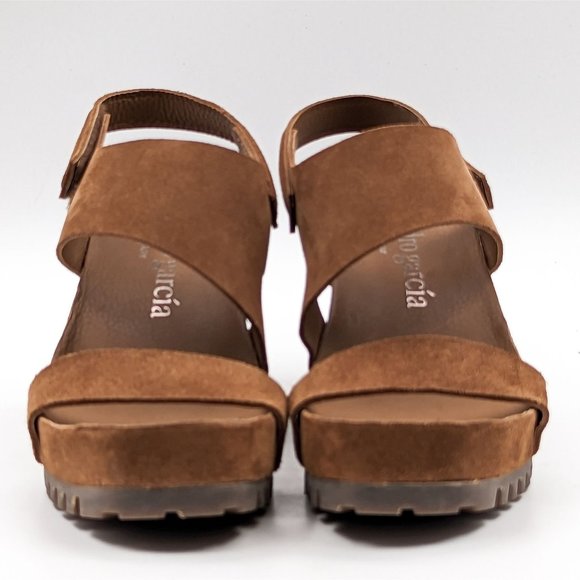Pedro Garcia Wmn Jouri Platform Brown Suede Lug Wedge Sandals sz 11.5US 42EUR - Picture 2 of 11